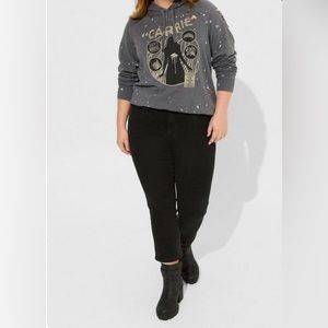 Torrid Carrie Cozy Fleece Distressed Raglan Hoodie Size 5X